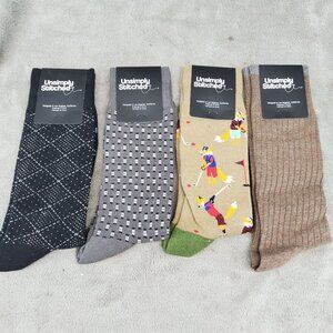 Unsimply Stitched Socks Mens One Size Four Pack Bundle of Crew Socks *NWT*